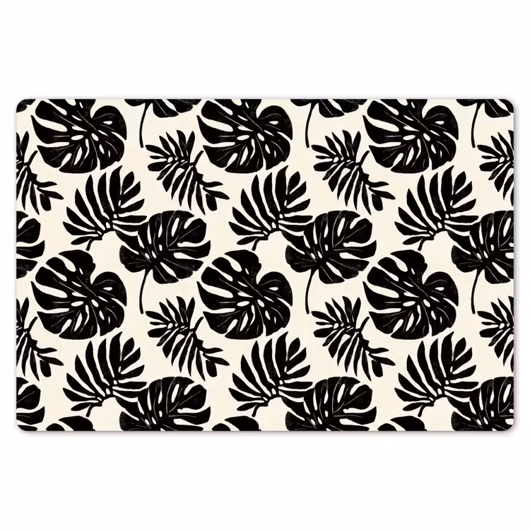 Modern - Monstera - Zwart Placemat vinyl groot 368 -zzsfeer1_Kitchenyeah-website