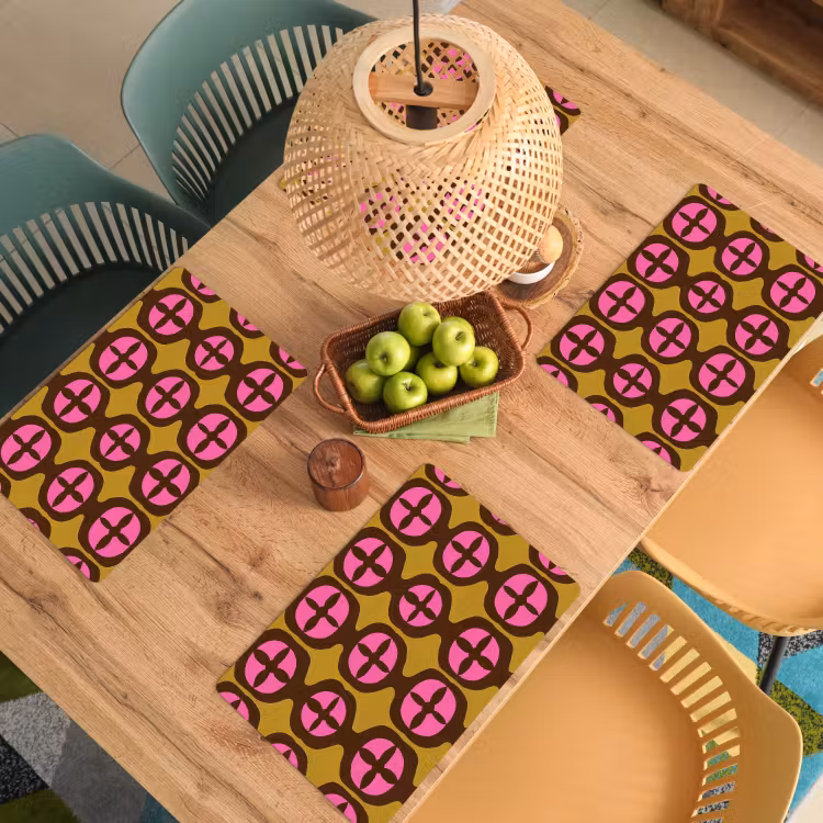 Modern - Patroon - Roze Placemat vinyl groot 368 -zzsfeer5_Kitchenyeah-website