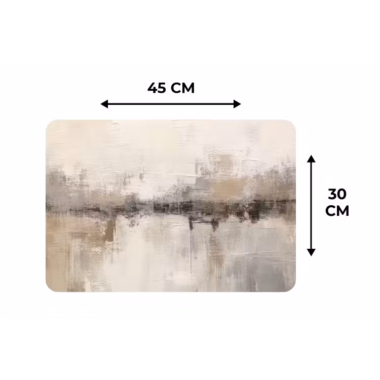 Moderne kunst - Abstract - Beige Placemat vinyl groot -specs
