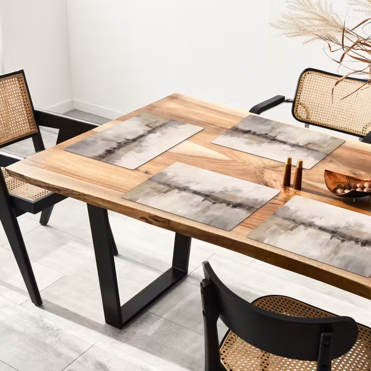 Moderne kunst - Abstract - Beige Placemat vinyl groot -zzsfeer4_Kitchenyeah-website