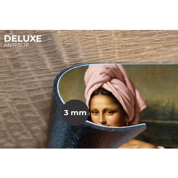 Mona - Klassiek - Roze Placemat vinyl groot -closeup