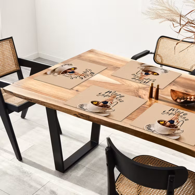 More espresso - Koffie - Eend Placemat vinyl groot -zzsfeer4_Kitchenyeah-website