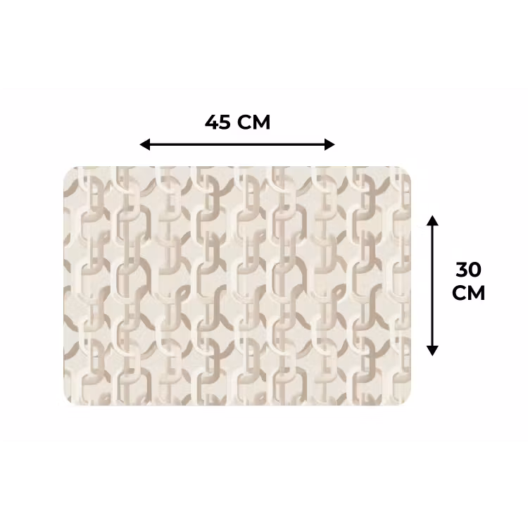 Motief - Abstract - Beige Placemat vinyl groot 368 -specs