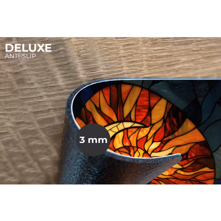 Mozaïek - Glas - Maan - Donkerblauw Placemat vinyl groot -closeup