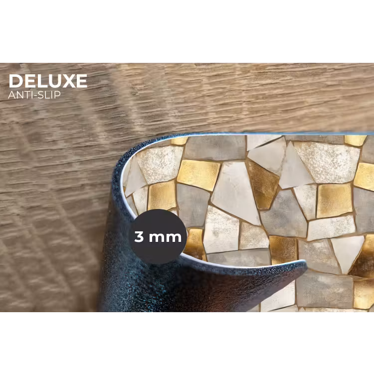Mozaïek - Marmer - Goud Placemat vinyl groot 368 -closeup