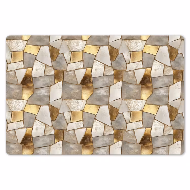 Mozaïek - Marmer - Goud Placemat vinyl groot 368 -zzsfeer1_Kitchenyeah-website