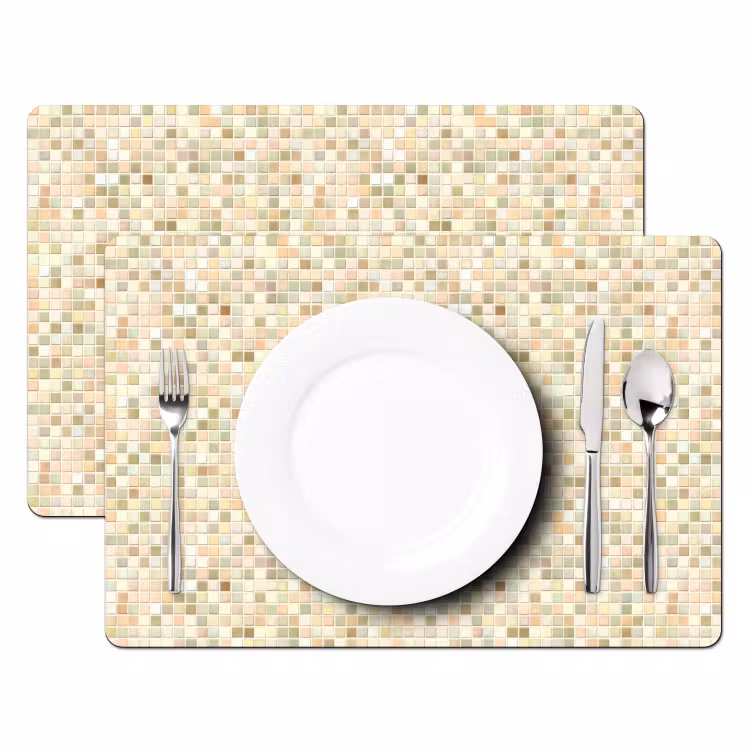 Mozaïek - Patroon - Beige Placemat vinyl groot 368 -zzsfeer2_Kitchenyeah-website