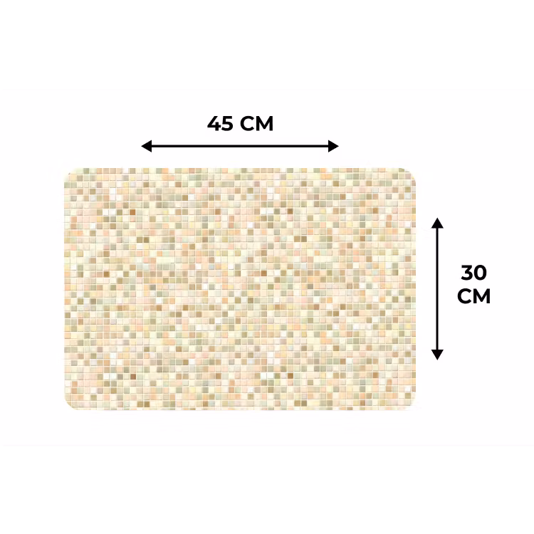 Mozaïek - Patroon - Beige Placemat vinyl groot 368 -specs