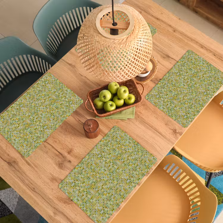 Mozaïek - Patroon - Groen Placemat vinyl groot 368 -zzsfeer5_Kitchenyeah-website