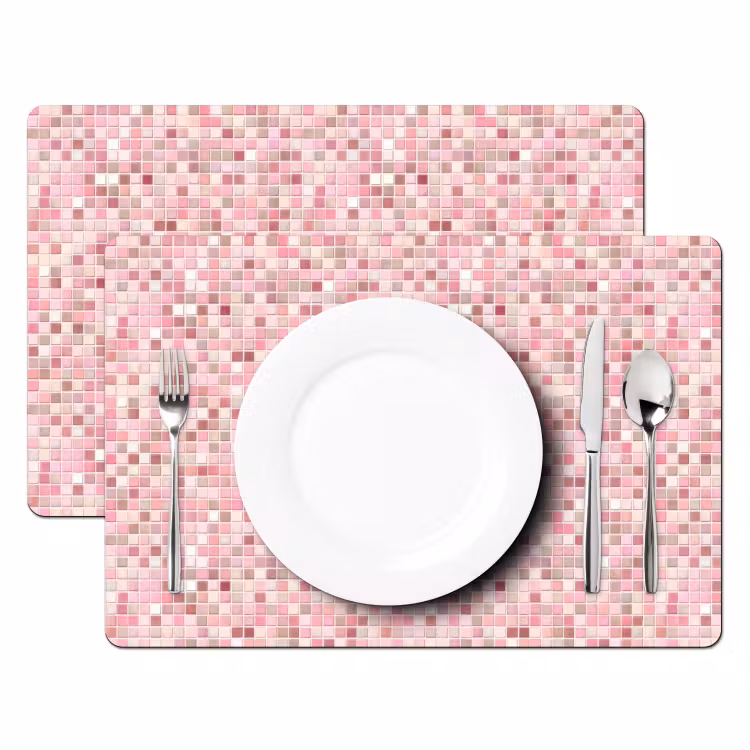 Mozaïek - Patroon - Roze Placemat vinyl groot 368 -zzsfeer2_Kitchenyeah-website