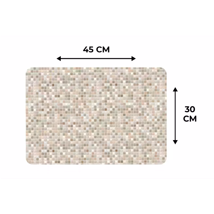 Mozaïek - Patroon- Taupe Placemat vinyl groot 368 -specs
