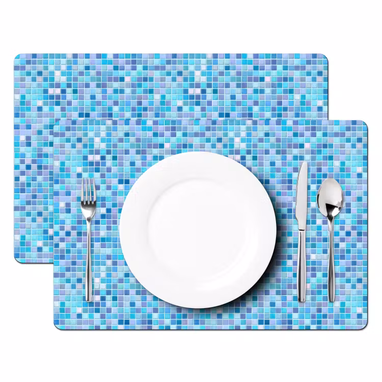 Mozaïek - Patroon - Turquoise Placemat vinyl groot 368 -zzsfeer2_Kitchenyeah-website