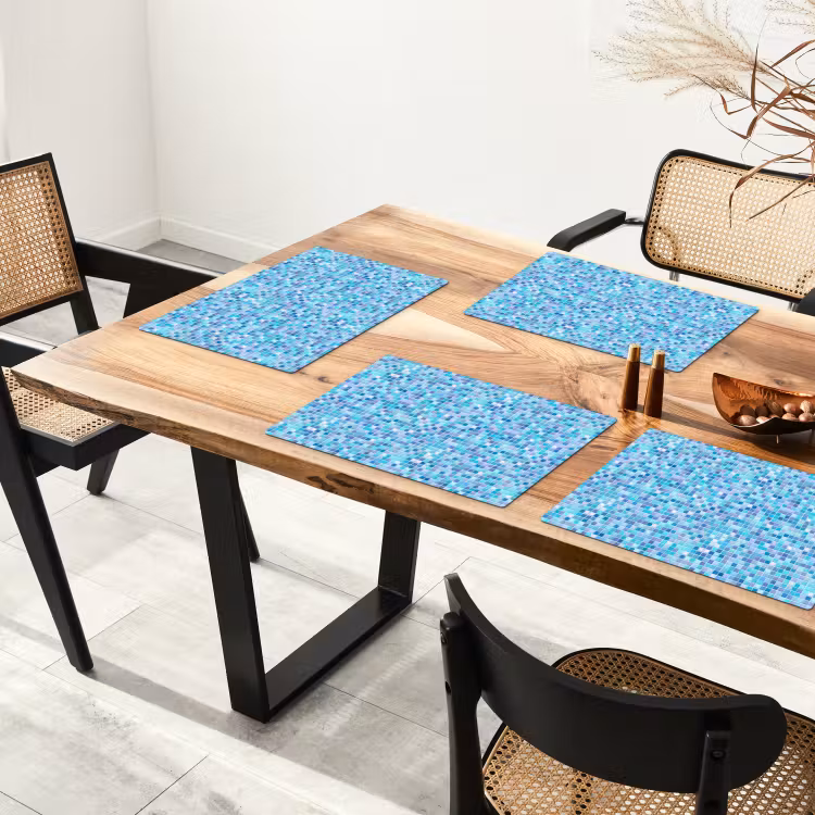Mozaïek - Patroon - Turquoise Placemat vinyl groot 368 -zzsfeer4_Kitchenyeah-website