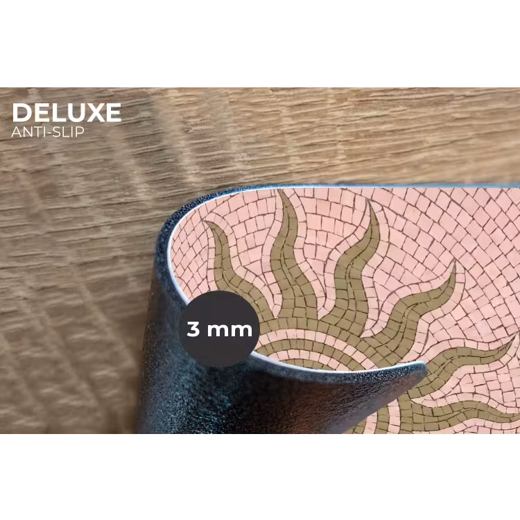 Mozaïek - Zon - Patroon - Klassiek - Roze Placemat vinyl groot -closeup