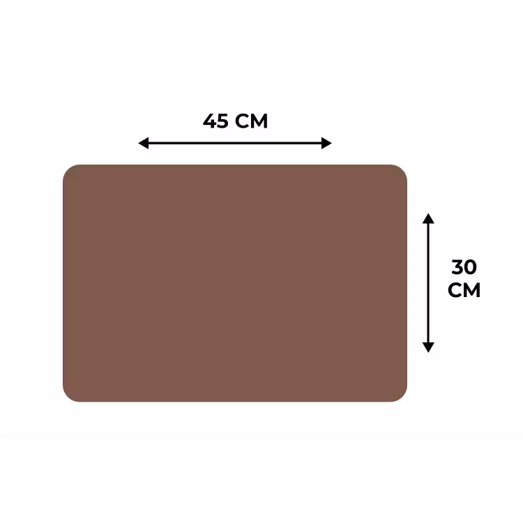 Muted - Chestnut - Bruin Placemat vinyl groot 368 -specs