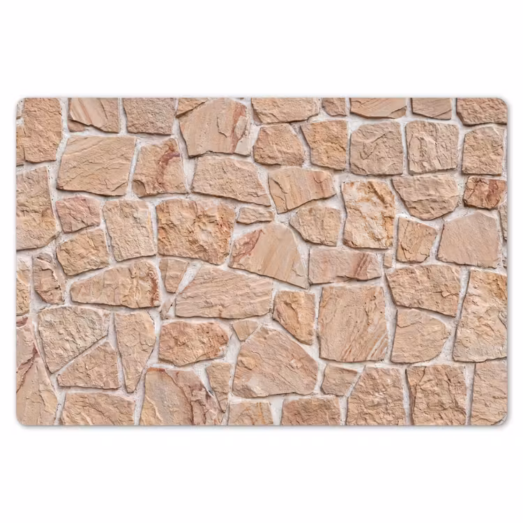 Muur - Steen - Patroon - Rustiek - Beige Placemat vinyl groot -zzsfeer1_Kitchenyeah-website