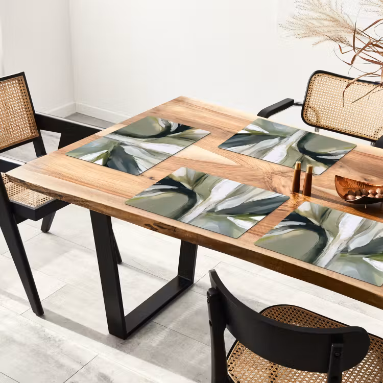 Natuur - Abstract - Groen - Penseelstreken Placemat vinyl groot -zzsfeer4_Kitchenyeah-website