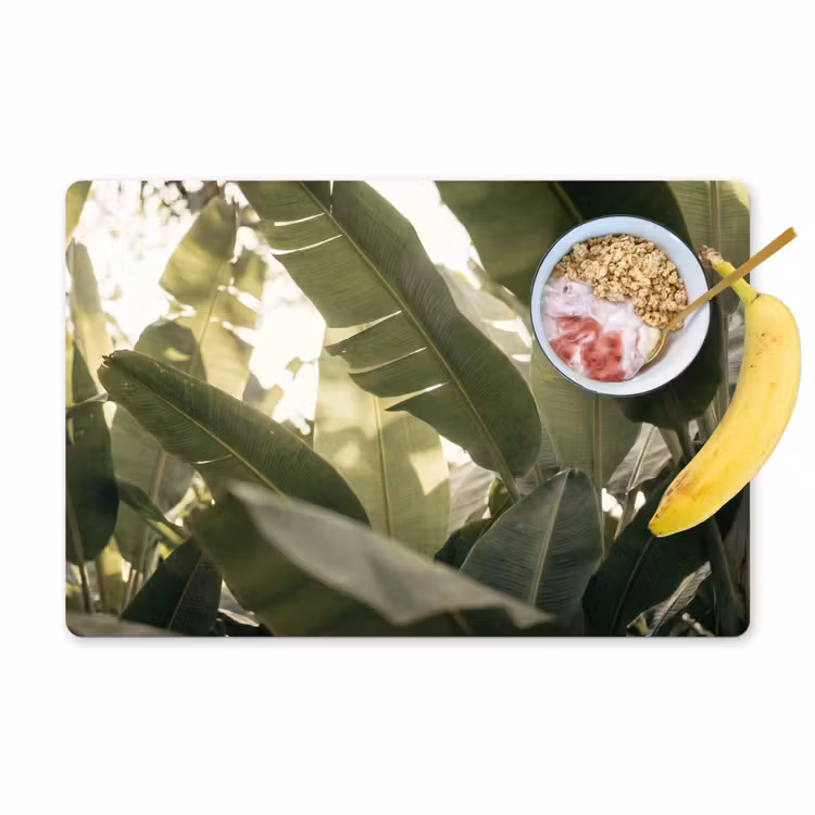 Natuur - Bladeren - Groen - Tropisch - Detail Placemat vinyl groot -zzzproduct_Kitchenyeah-website