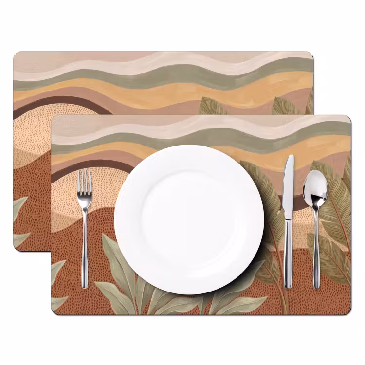 Natuur - Bladeren - Landschap - Abstract - Aardetinten Placemat vinyl groot -zzsfeer2_Kitchenyeah-website