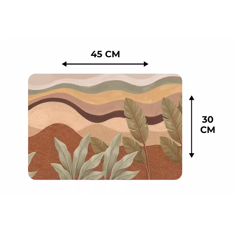 Natuur - Bladeren - Landschap - Abstract - Aardetinten Placemat vinyl groot -specs