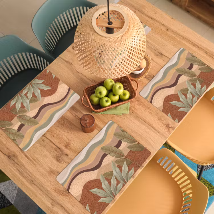 Natuur - Bladeren - Landschap - Abstract - Aardetinten Placemat vinyl groot -zzsfeer5_Kitchenyeah-website