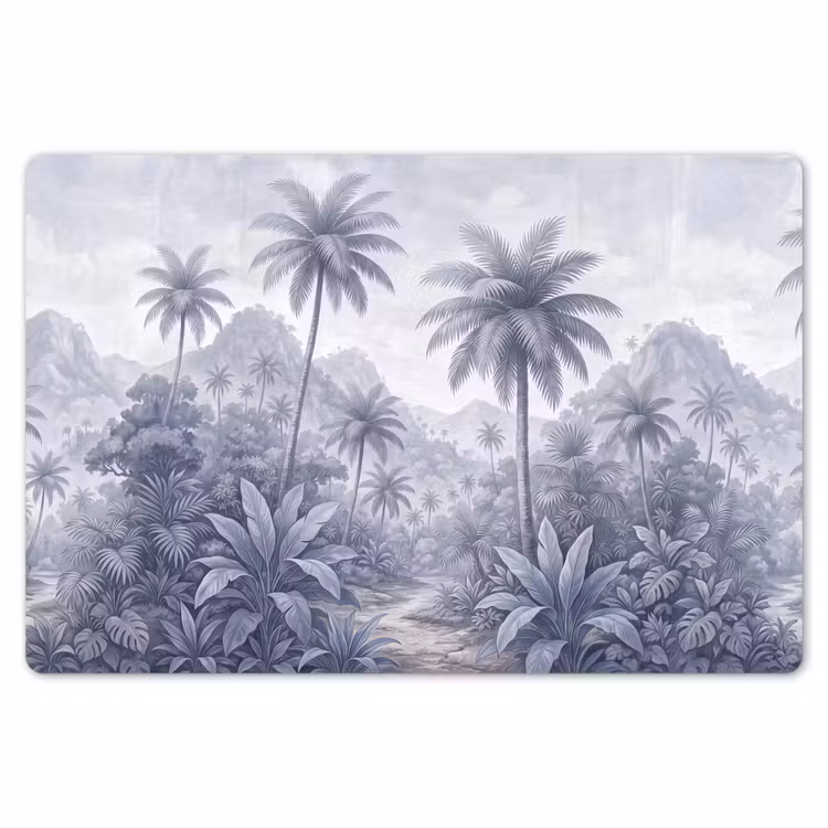 Natuur - Boom - Tropisch - Landschap - Blauw Placemat vinyl groot -zzsfeer1_Kitchenyeah-website