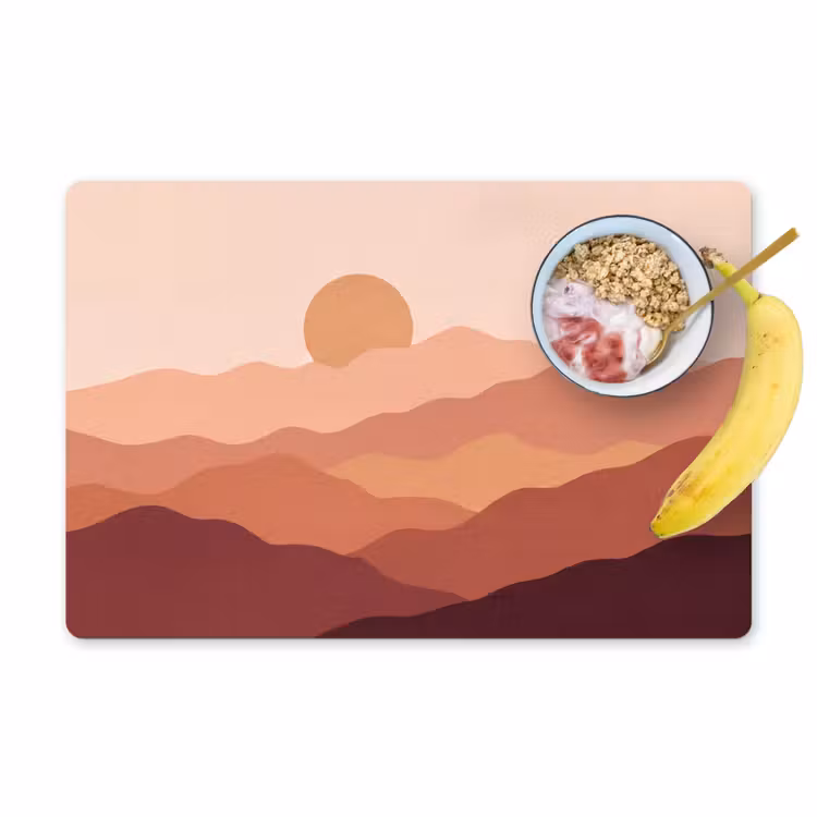Natuur - Heuvels - Abstract - Modern - Oranje Placemat vinyl groot -zzzproduct_Kitchenyeah-website
