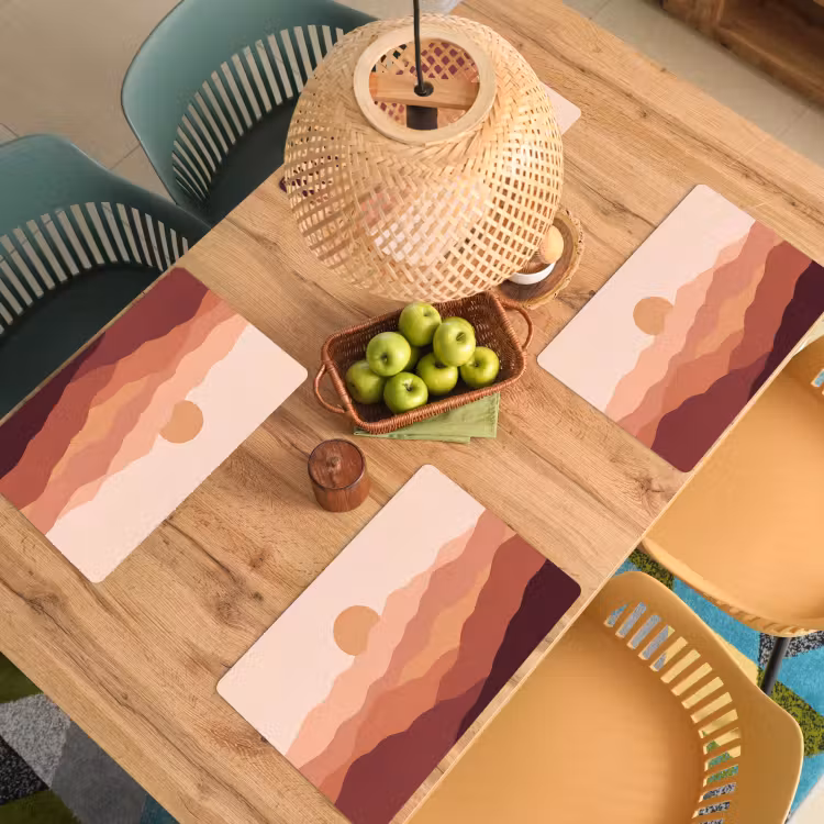 Natuur - Heuvels - Abstract - Modern - Oranje Placemat vinyl groot -zzsfeer5_Kitchenyeah-website