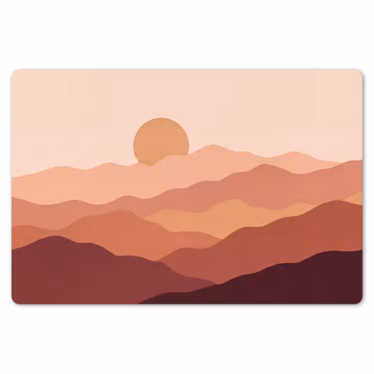 Natuur - Heuvels - Abstract - Modern - Oranje Placemat vinyl groot -zzsfeer1_Kitchenyeah-website