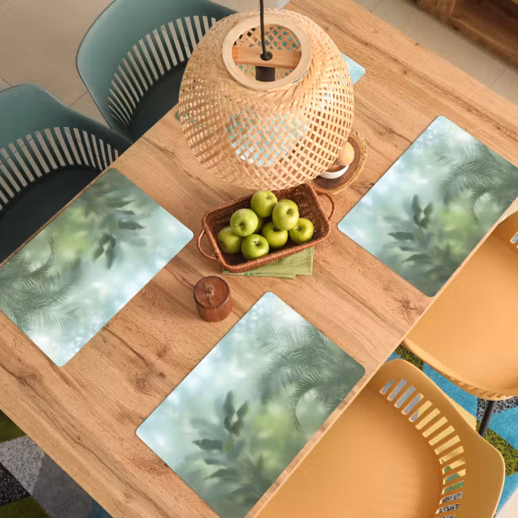 Natuur - Vervaagd - Groen - Abstract - Modern Placemat vinyl groot -zzsfeer5_Kitchenyeah-website