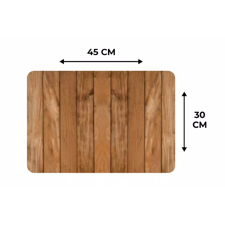 Natuurlijk Eikenhout Placemat vinyl groot -specs
