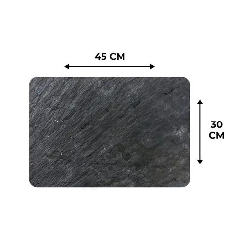 Natuursteen - Industrieel - Leisteen - Structuur - Grijs Placemat vinyl groot -specs