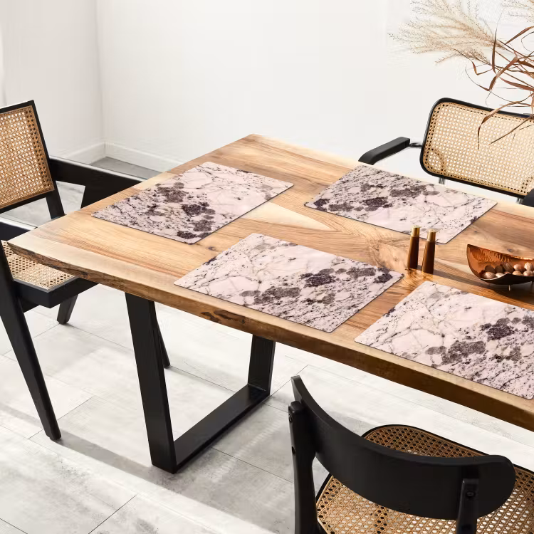 Natuursteen - Patroon - Abstract - Beige - Grijs Placemat vinyl groot -zzsfeer4_Kitchenyeah-website