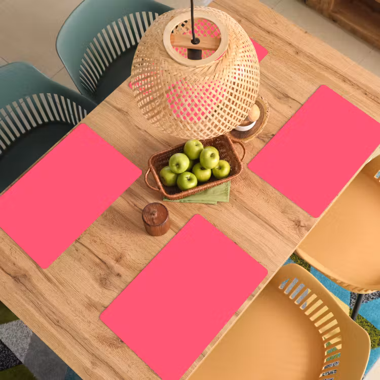 Neon - Flamingo - Roze Placemat vinyl groot 368 -zzsfeer5_Kitchenyeah-website