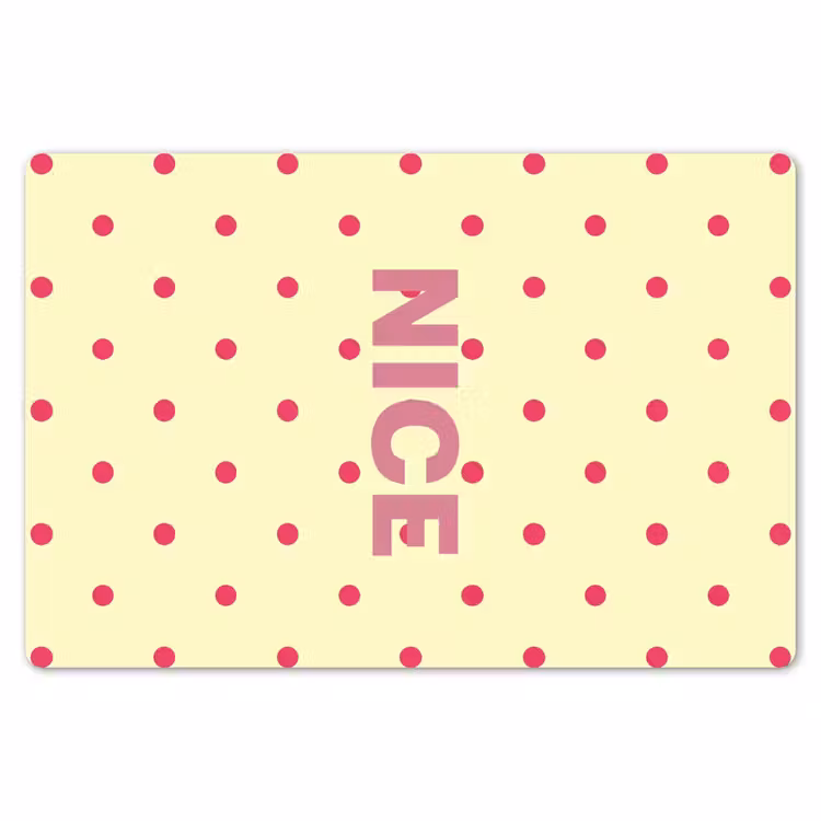 Nice - Stippen - Roze - Geel Placemat vinyl groot -zzsfeer1_Kitchenyeah-website