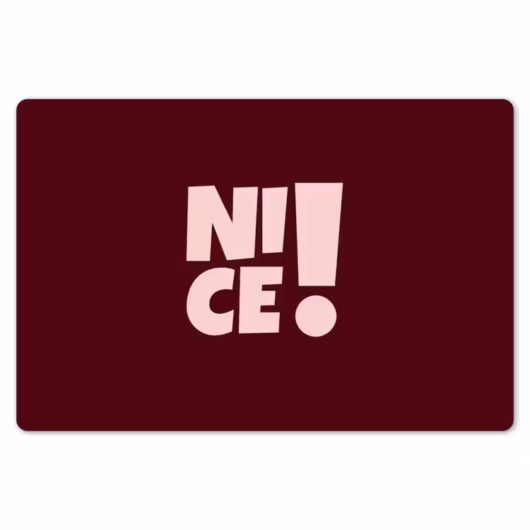Nice - Uitroepteken - Rood Placemat vinyl groot -zzsfeer1_Kitchenyeah-website