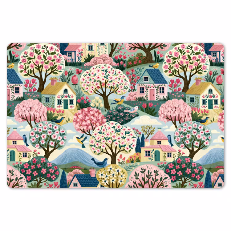 Nostalgisch - Idyllisch - Kleurrijk Placemat vinyl groot 368 -zzsfeer1_Kitchenyeah-website
