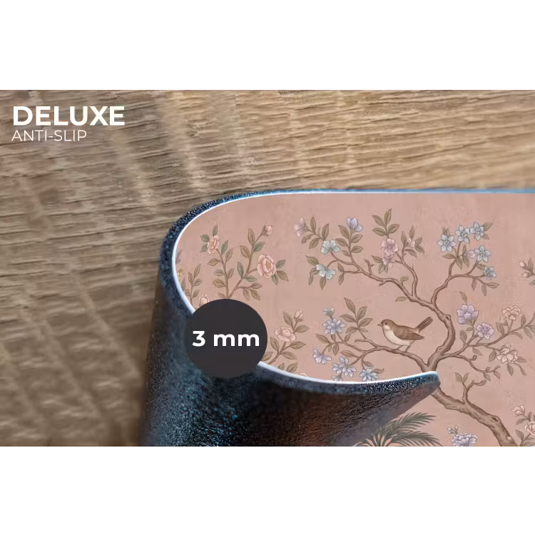 Nostalgisch - Reigers - Roze Placemat vinyl groot -closeup