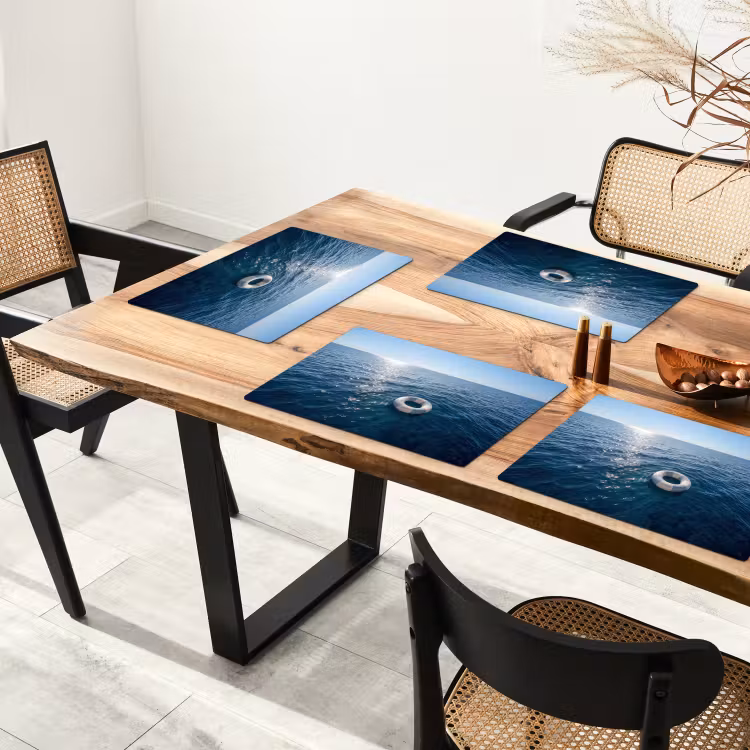 Oceaan - Zwemband - Horizon Placemat vinyl groot -zzsfeer4_Kitchenyeah-website