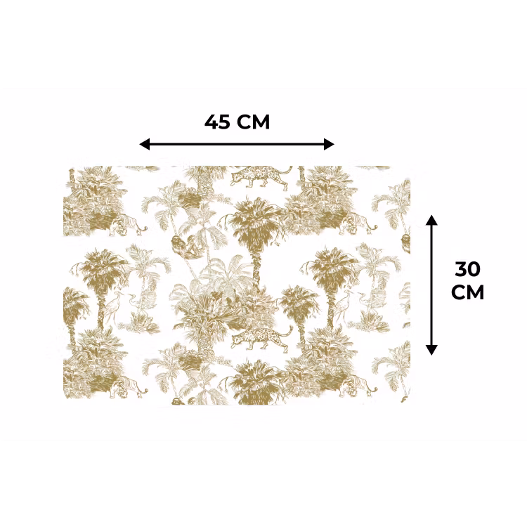 Oerwoud - Abstract - Beige Placemat vinyl groot 368 -specs