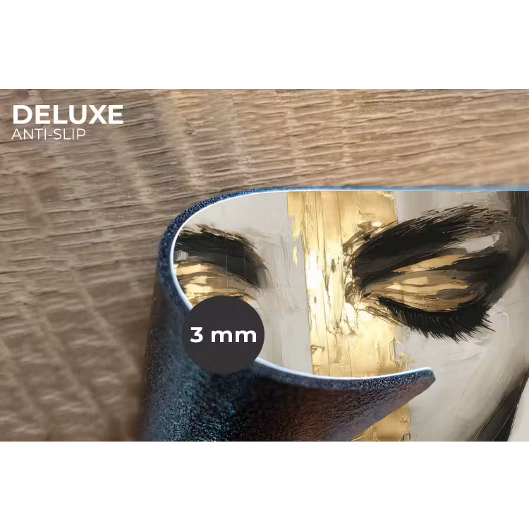 Ogen - Gezicht - Goud - Strepen Placemat vinyl groot -closeup