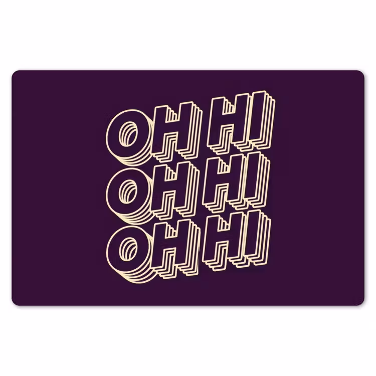 Oh hi - Paars - 3D Placemat vinyl groot -zzsfeer1_Kitchenyeah-website