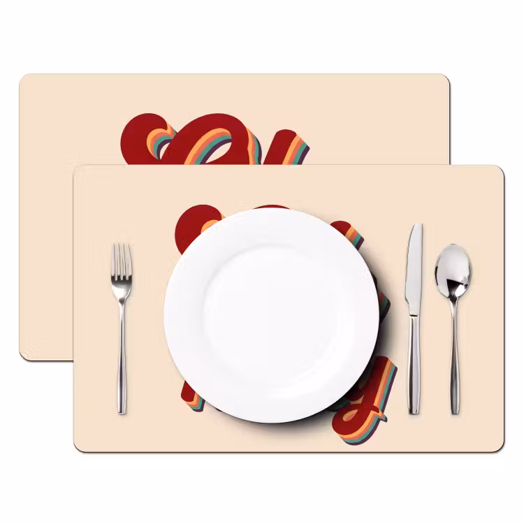Oh honey - Rood - Schaduw Placemat vinyl groot -zzsfeer2_Kitchenyeah-website