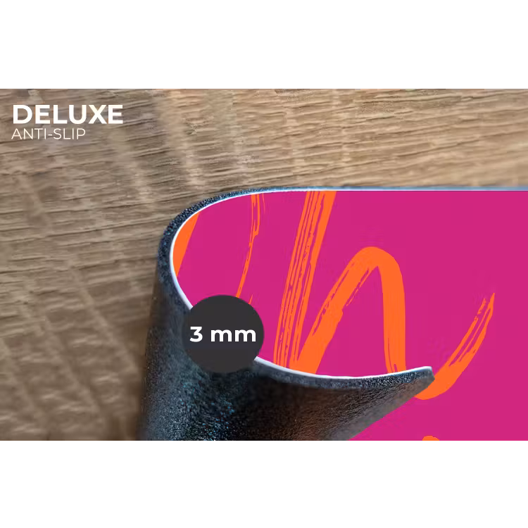 Oh la la - Oranje - Roze Placemat vinyl groot -closeup