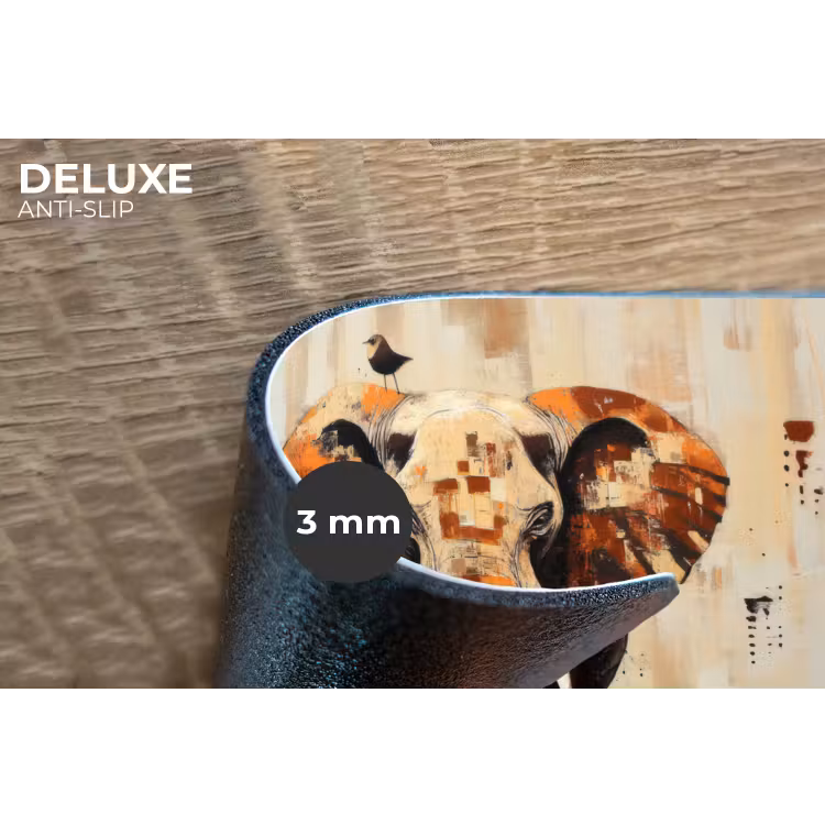 Olifant - Slurf - Mozaïek - Abstract Placemat vinyl groot -closeup