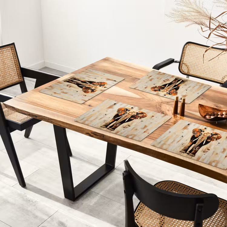 Olifant - Slurf - Mozaïek - Abstract Placemat vinyl groot -zzsfeer4_Kitchenyeah-website