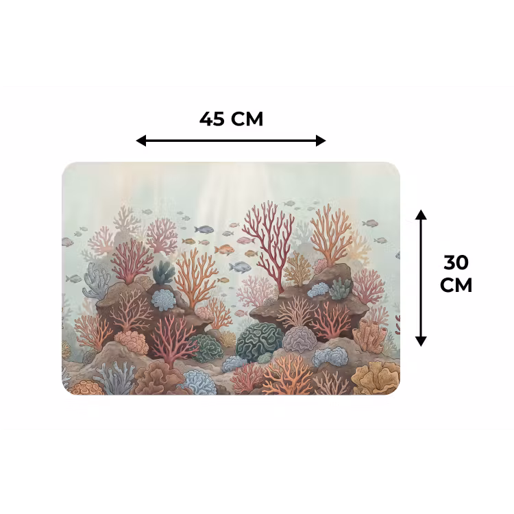 Onderwater - Koraal - Vis - Natuur Placemat vinyl groot -specs