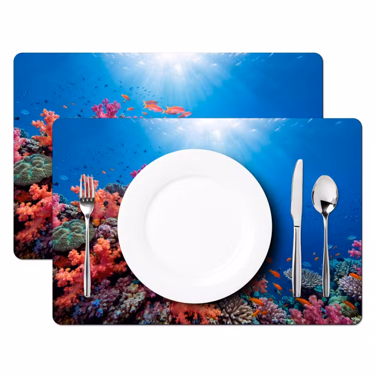 Onderwater - Koraalrif - Vissen - Oceaan - Natuur Placemat vinyl groot -zzsfeer2_Kitchenyeah-website