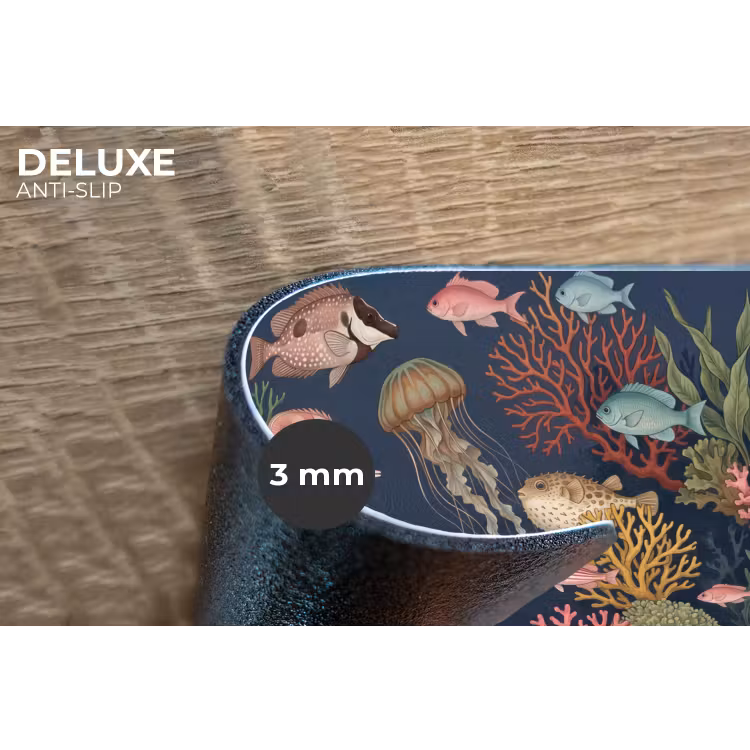 Onderwaterwereld - Vissen - Koraal - Illustratie - Kleurrijk Placemat vinyl groot -closeup