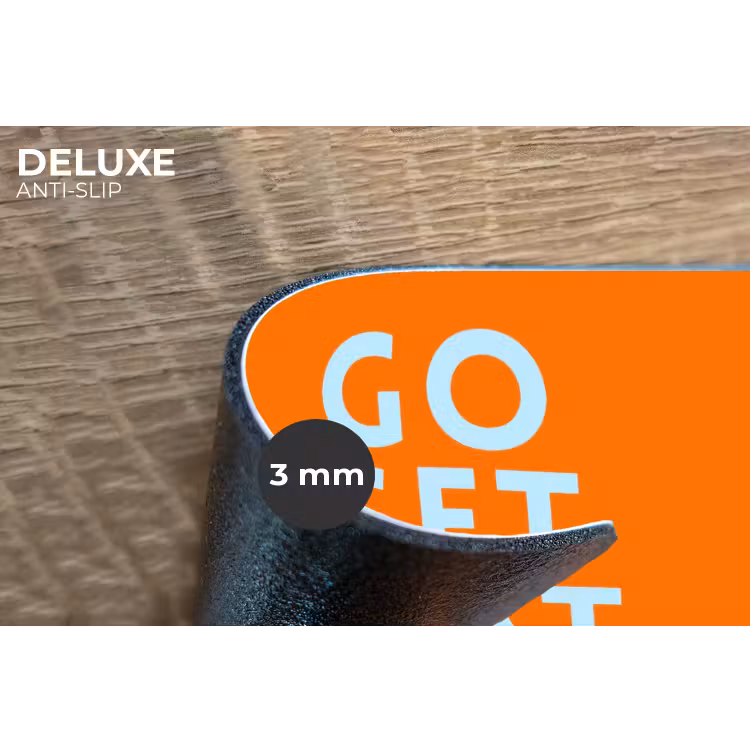 Oranje - Blauw - Go get that dream Placemat vinyl groot -closeup